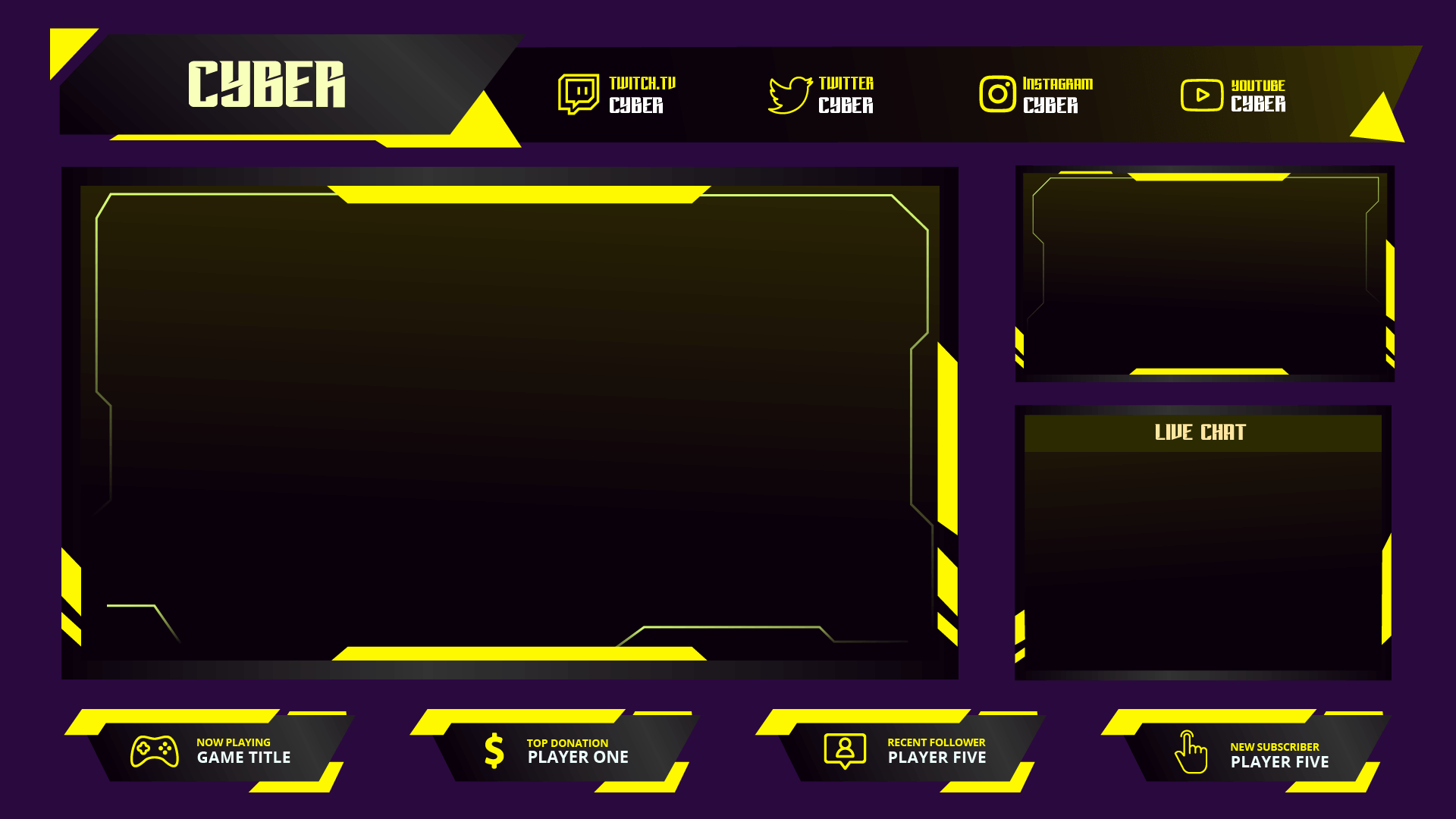 Twitch Overlay Design – Cyber