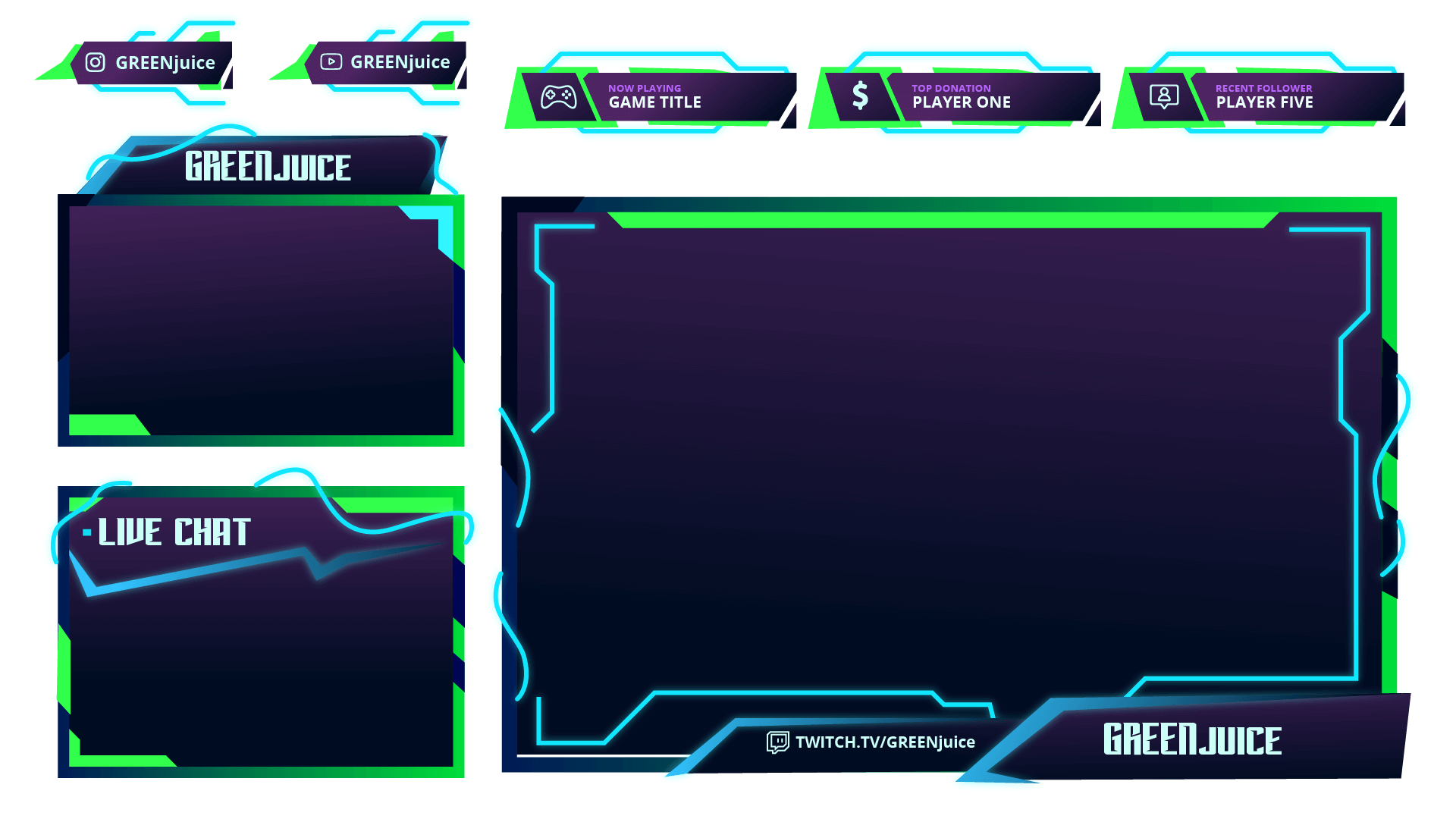 Twitch Overlay Design – GreenJuice