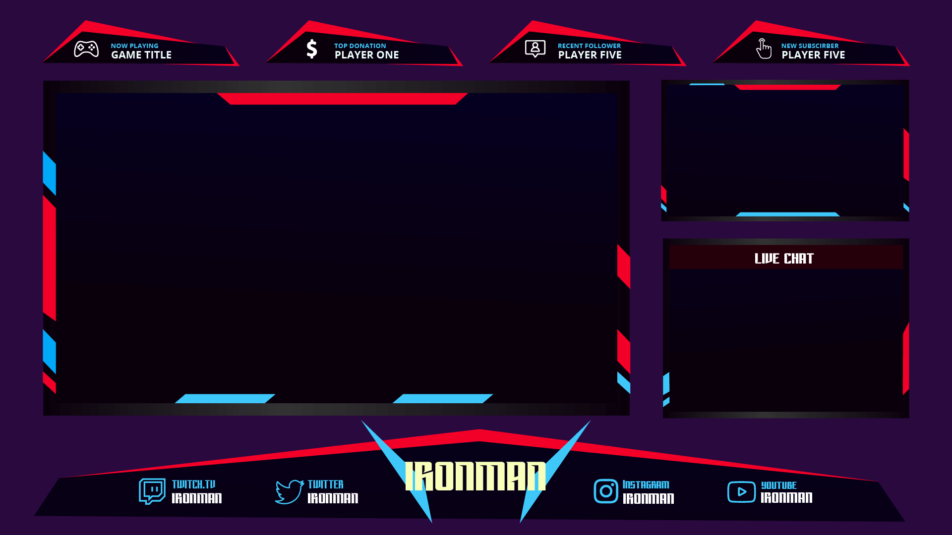 Twitch Overlay Design – Iron-Man