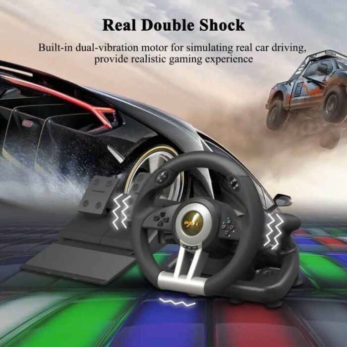 Double Shock gaming steering wheel